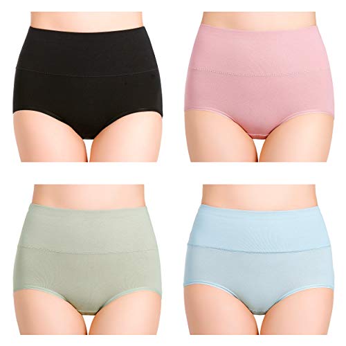 cauniss Cotton Panties High Waisted C Section Recovery Postpartum Soft Full Coverage Underwear for Women(7 Pack) (multicolor, Medium)