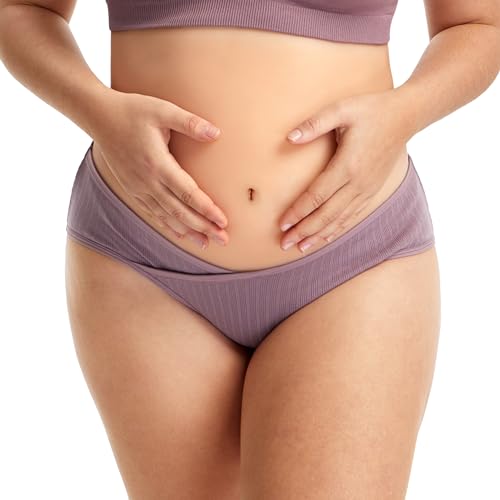 HBselect Maternity Underwear Cotton 6 Pack Pregnancy Postpartum Underwear Maternity Panties Under the Bump Bikinis