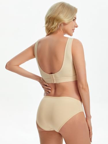 Angelhood Cotton Maternity Underwear Under Bump, Healthy Pregnancy Panties Postpartum Underwear 8 Pack with Laundry Bag