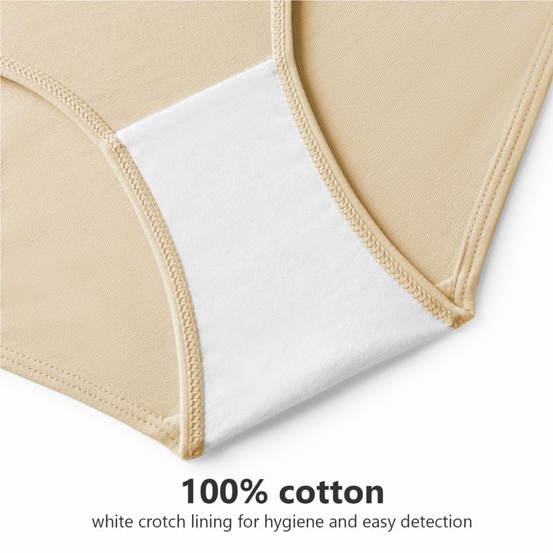 Angelhood Cotton Maternity Underwear Under Bump, Healthy Pregnancy Panties Postpartum Underwear 8 Pack with Laundry Bag