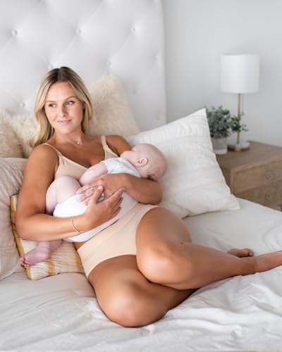 Kindred Bravely Maternity Hipster Panties | 2 Pack Maternity Underwear Under the Bump (Large/X-Large, Neutrals)