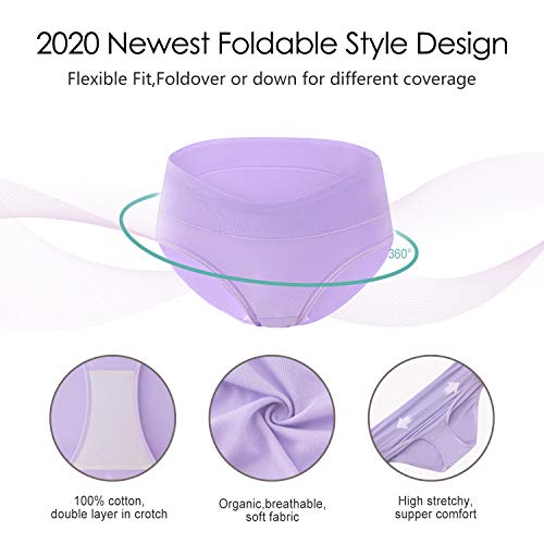 Angelhood Womens Maternity Panties Foldable Maternity Underwear Under Bump Pregnancy Postpartum Brief Pack of 5