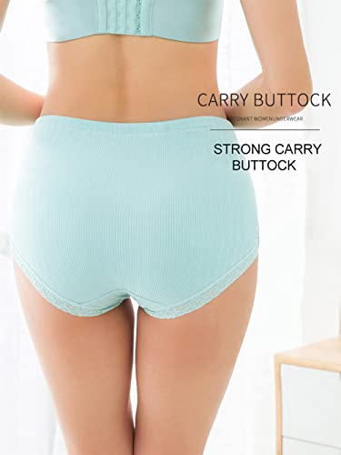 FEOYA Plus Size Maternity Underwear Over Bump Cotton Pregnancy Panties High Waist Postpartum Support Briefs, 3 Pack