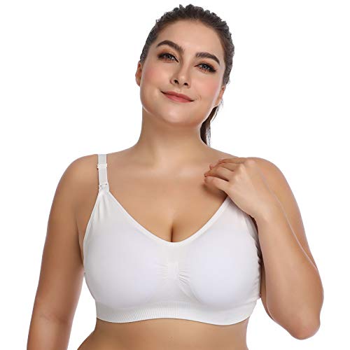 Lataly Womens Sleeping Nursing Bra Wirefree Breastfeeding Maternity Bralette Color Pack of 5 Size S