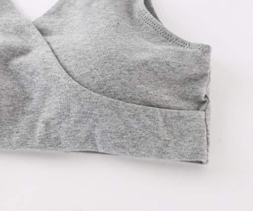 ZUMIY Maternity Nursing Bras, Seamless Maternity Bra for Pregnancy & Breastfeeding, Comfortable Wireless Bra Night Sleep Top (M, Black+Grey/2pack)