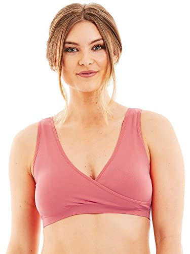 Caramel Cantina 4 Pack Nursing Maternity Women’s Sleep Comfort Bralette Bra (Medium, Festival)