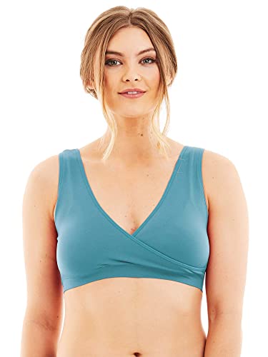 Caramel Cantina 4 Pack Nursing Maternity Women’s Sleep Comfort Bralette Bra (Medium, Festival)