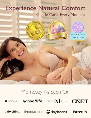 Momcozy Nursing Bras for Breastfeeding, YN46 Jelly Strip Support Comfort Maternity Bra, Seamless Soft Wirefree Pregnancy Bra