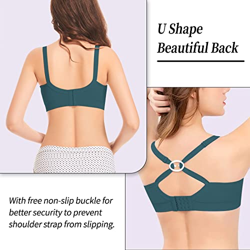 Nursing Bras for Breastfeeding 3 Pack Seamless Maternity Bras Pregnancy Sleep Bralette with Extra Bra Extenders and Clips Large
