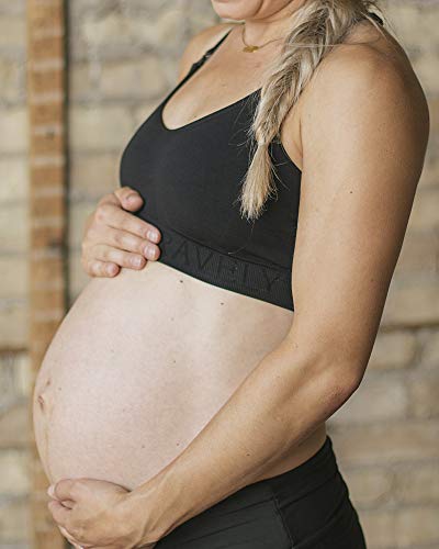 Kindred Bravely Sublime Nursing Sports Bra for Breastfeeding | Maternity Bras for Pregnancy, Nursing Bras for Breastfeeding (Black, Medium)