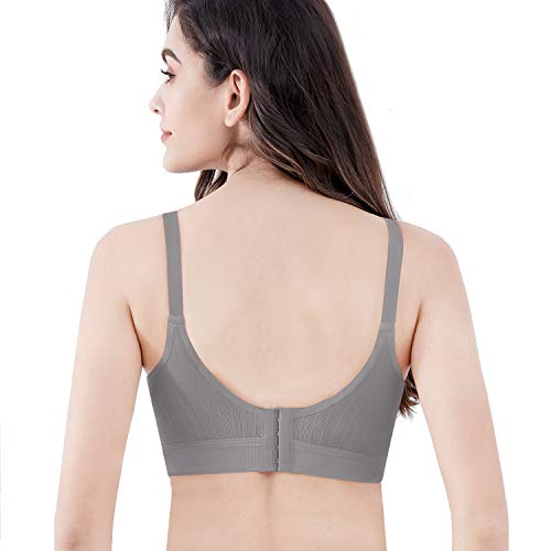 Angelhood Nursing Bra Womens Maternity Breastfeeding Bra Seamless Sleep Bra No Underwire with Bra Extenders Pack of 2