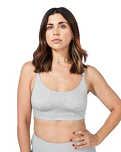 Bodily Everything Bra. Wireless Maternity & Nursing Bra for Pregnancy & Breastfeeding. InStyle's Best Maternity Bra. S-XL. Grey Marl