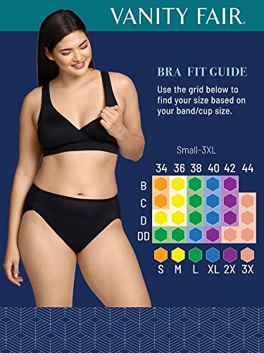 Vanity Fair Women's Maternity Nursing Breastfeeding: Wireless Pullover Lounge Sleep Bra, Available in Multipacks, Neutral, XX-Large