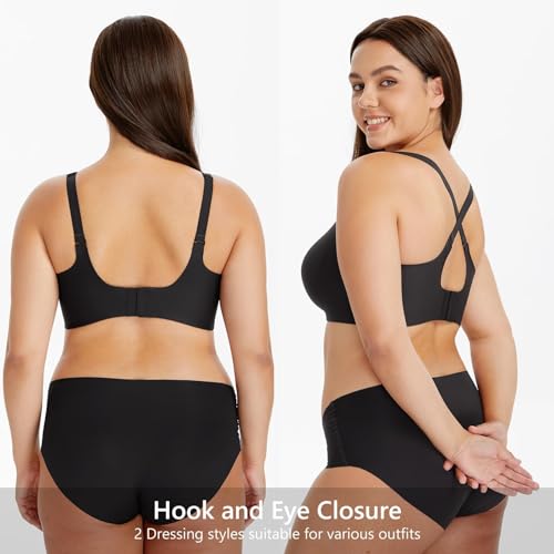 HBselect Nursing Bras for Breastfeeding Seamless Ultra Comfort Maternity Bra, Natural Shape, Pregnancy Sleep Bralette with Extra Bra Extender