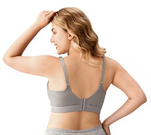 HBselect 5 Pack Nursing Bras for Breastfeeding, Seamless V Neck Maternity Bra Wireless Women Pregnancy Sleep Bralette