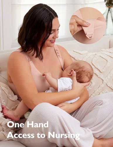 Momcozy Pumping and Nursing Bra for Breastfeeding, 3-in-1 Maternity Bra, CozyFitClasp for Wearable Breast Pump M5, S12 Pro