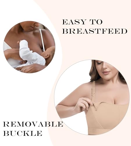 VIMMYTHS Women Maternity Pregnancy Nursing Bras for Breastfeeding - 3Pack(S-4XL) - Adjustable Comfortable Bralette