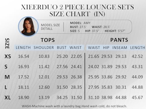 XIEERDUO Matching Lounge Set Two Piece Outfit Women