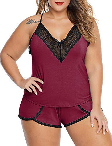 XAKALAKA Lace Pajama Cami Set - Women's Sleepwear