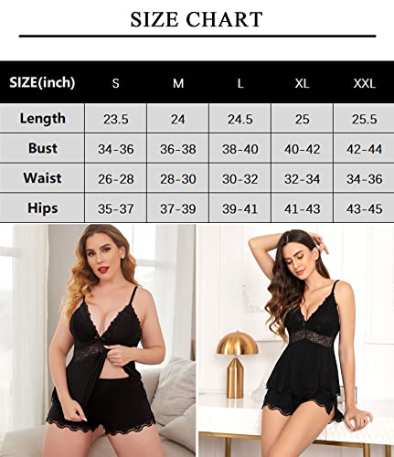 Wearella Lace Cami Set Sleepwear for Women