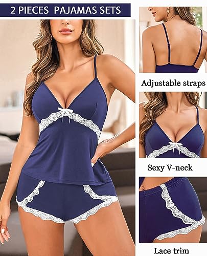 Avidlove Women's Modal Sleepwear Set with Lace Trim
