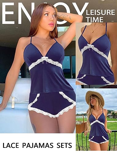 Avidlove Women's Modal Sleepwear Set with Lace Trim