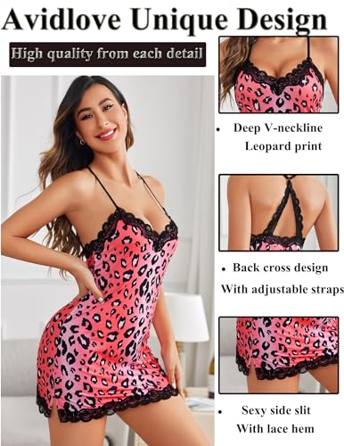 Leopard Pink Sexy Lingerie Set for Curvy Women