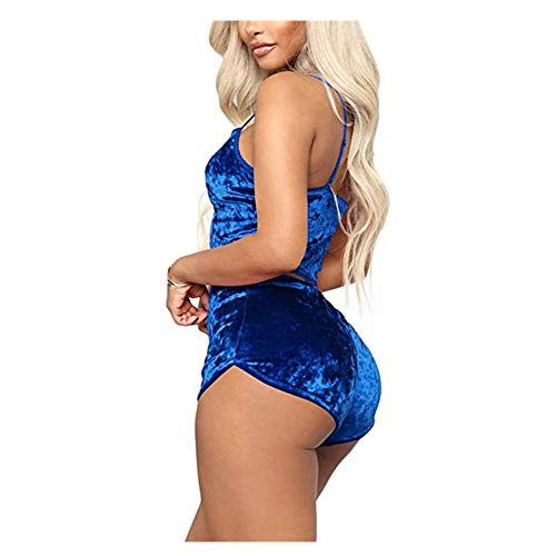 AWIBMK Womens Velvet 2 Piece Babydoll Lingerie Set