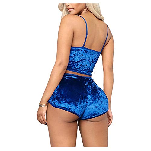 AWIBMK Womens Velvet 2 Piece Babydoll Lingerie Set