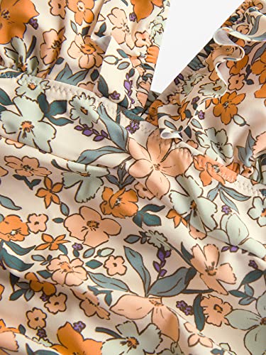 CUPSHE Floral Print Deep V One Piece Swimsuit