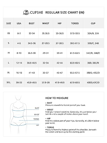 CUPSHE Women's Red High-Waisted Bikini Set