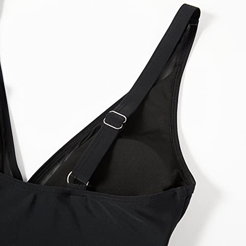 SUUKSESS Black Mesh High Waisted Monokini Swimsuit XL