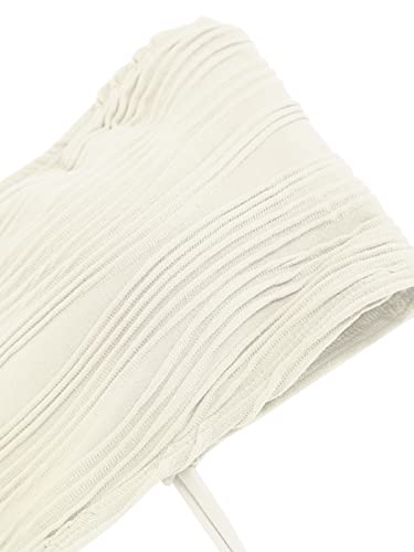 Strapless Textured Bandeau Bikini Set - Beige