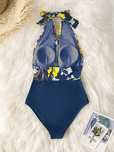CUPSHE Yellow Floral One Piece Swimsuit for Women