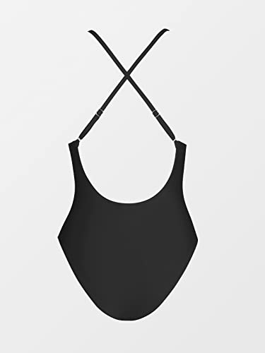 Cupshe Black One Piece Swimsuit, Deep V-Neck