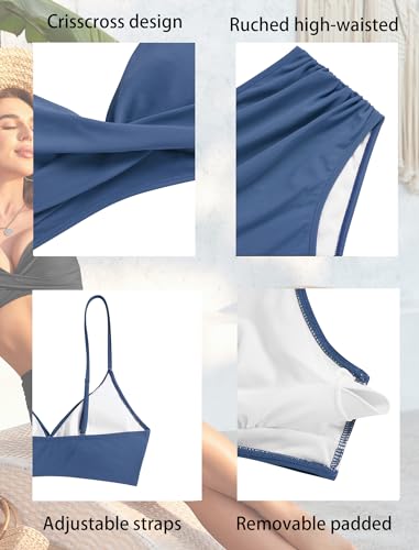 ZAFUL High Waisted Bikini Sets Two Piece Swimsuit