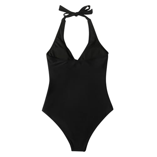 SUUKSESS Women's Sexy Tummy Control Monokini Swimsuit Black