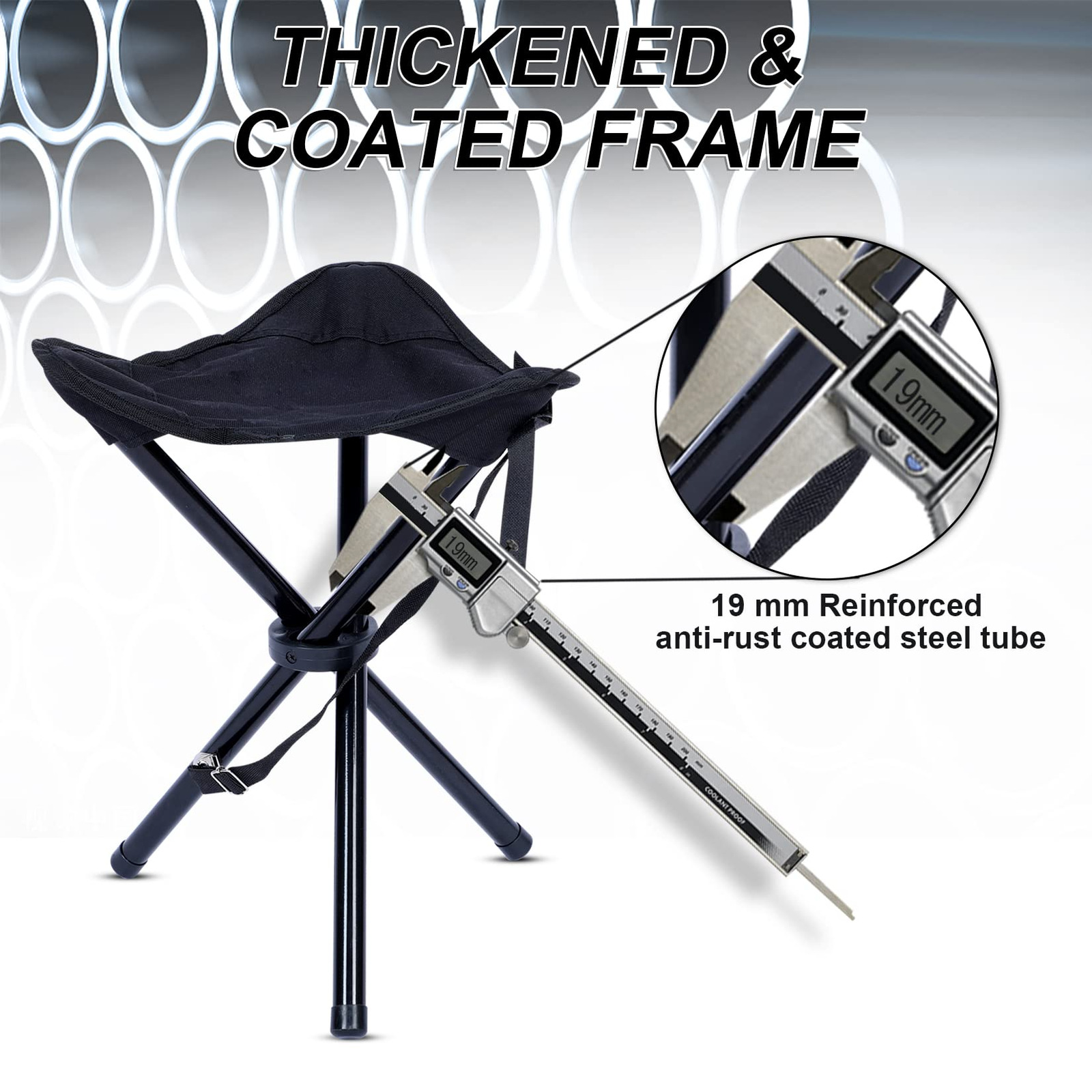 YSSOA Portable Folding Camp Stool Tri-Leg Chair