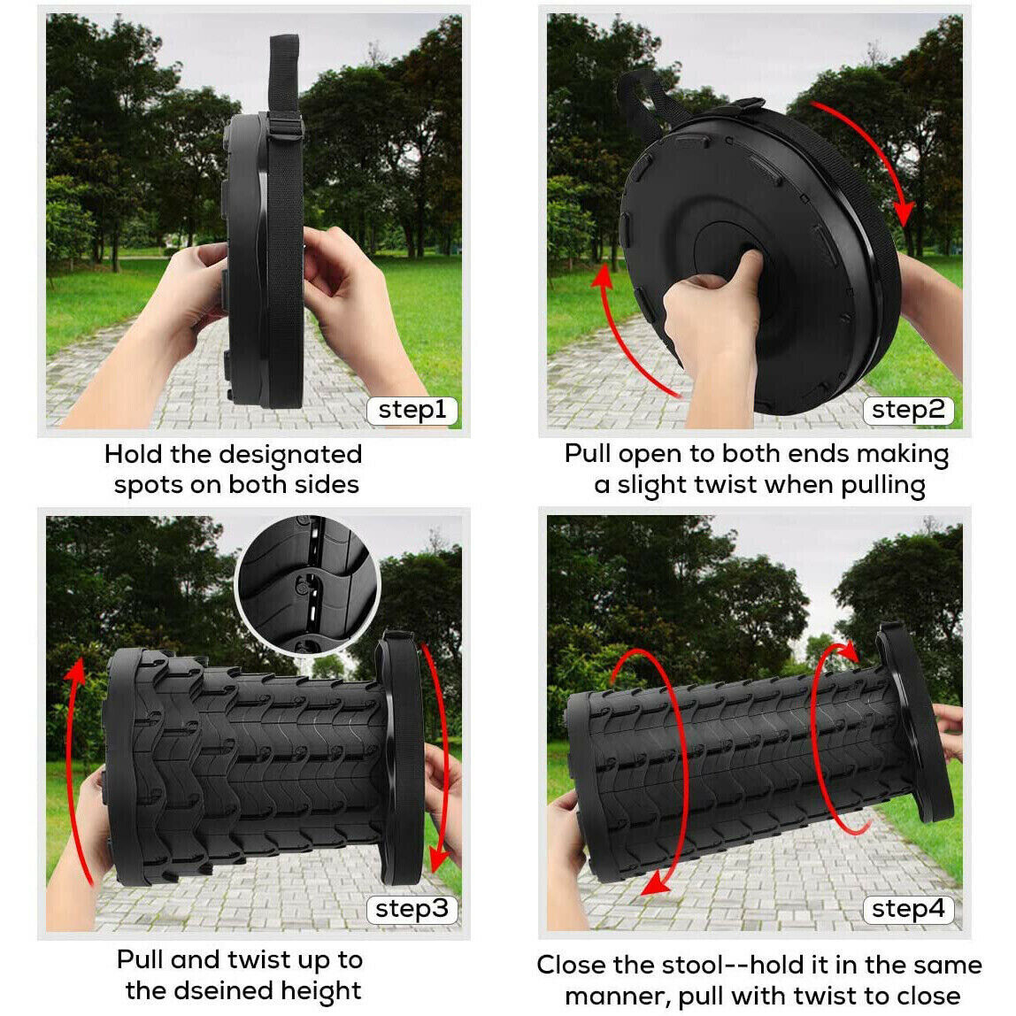 Portable Telescopic Camping Chair Seat for Outdoor Use
