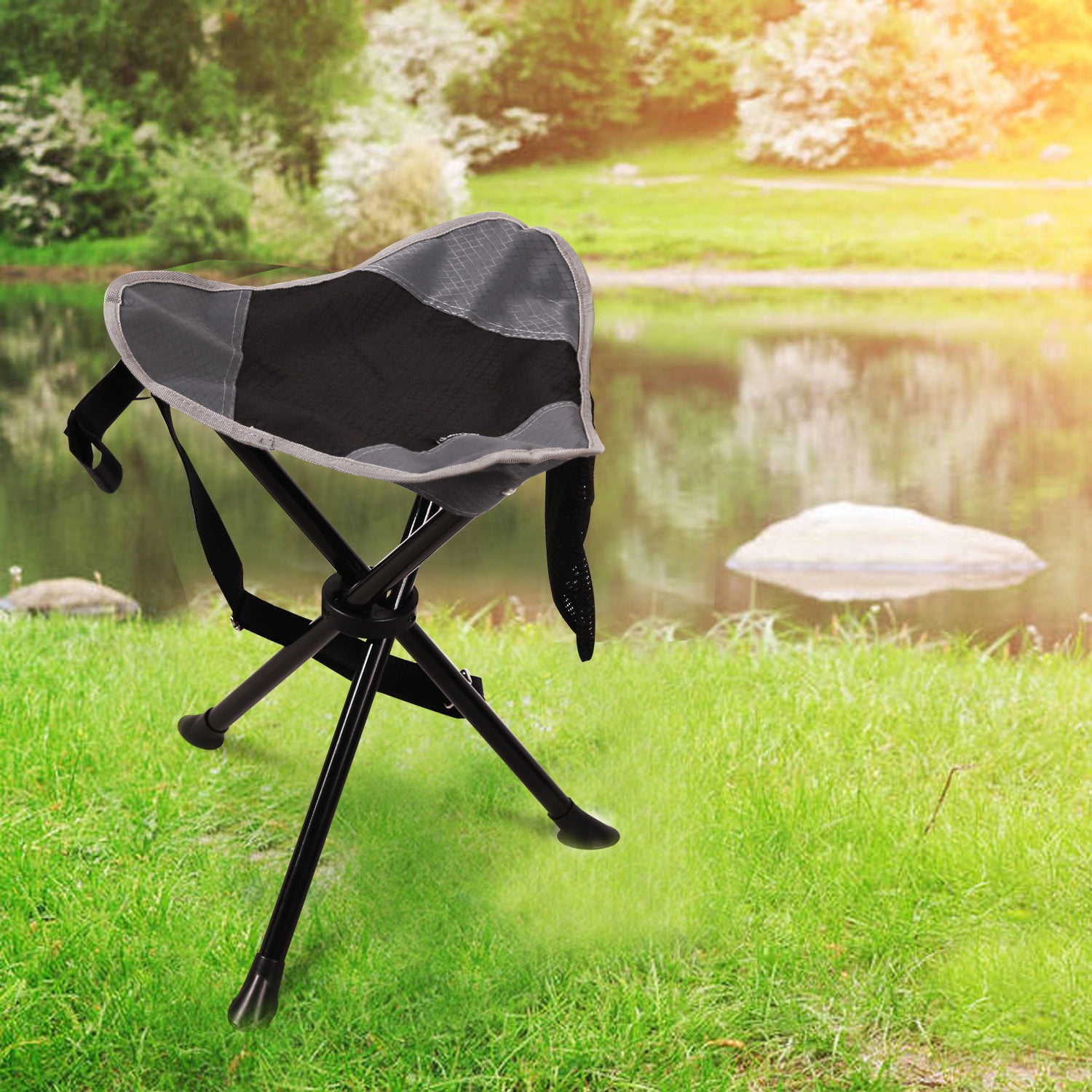 Lightweight Portable Folding Camping Stool 300lb, 2 Pack