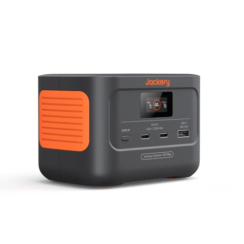 Jackery Explorer 100 Plus Portable Power Station or Car Camping, 99Wh/31000mAh, LiFePO4 Battery