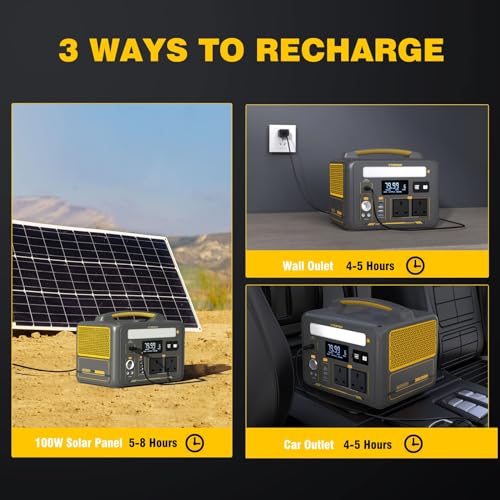 600X Portable Power Station: Solar Generator with 2x AC Outlets