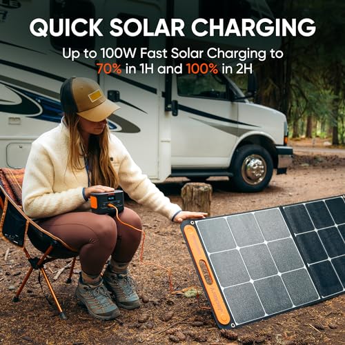 Jackery Explorer 100 Plus Portable Power Station or Car Camping, 99Wh/31000mAh, LiFePO4 Battery