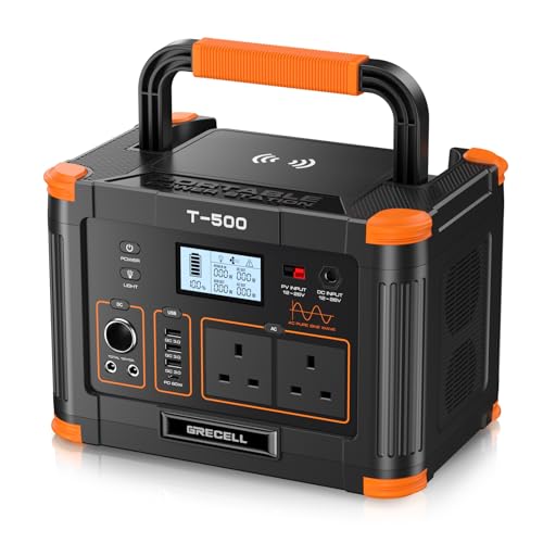 GRECELL 519Wh Portable Power Station for Car Camping