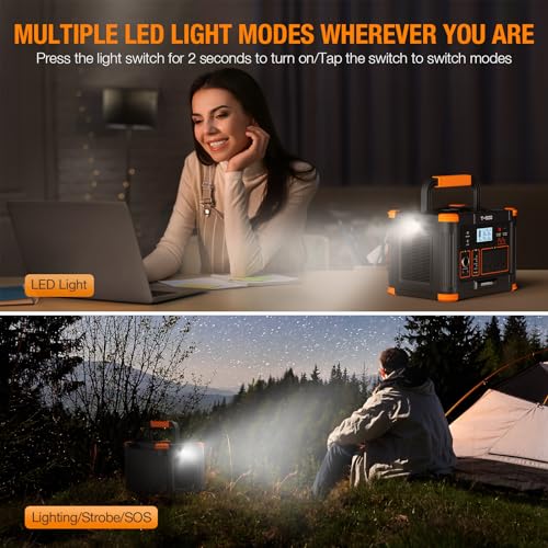 GRECELL 519Wh Portable Power Station for Car Camping