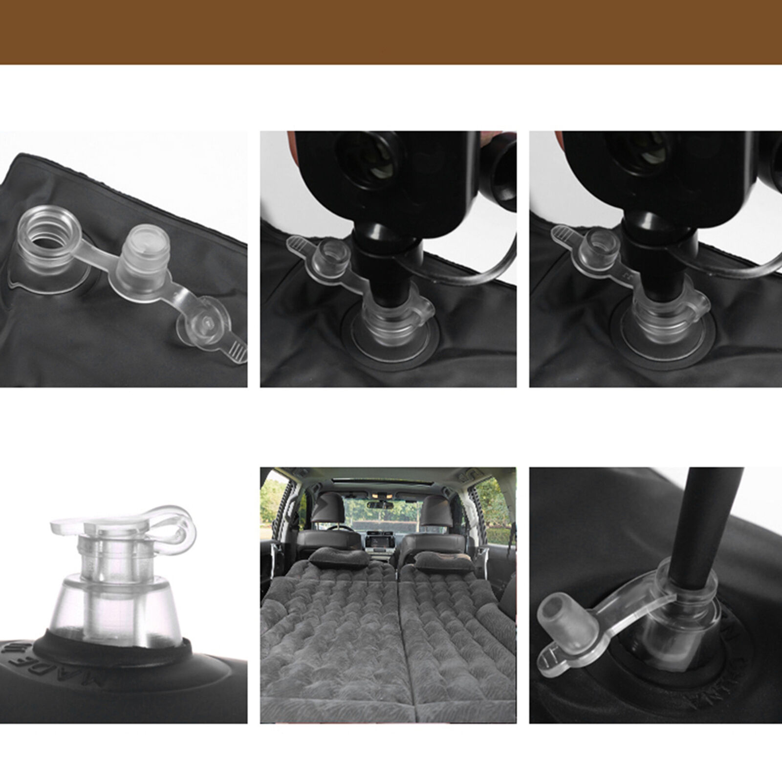 Inflatable SUV/Car Air Mattress Travel Bed for Camping