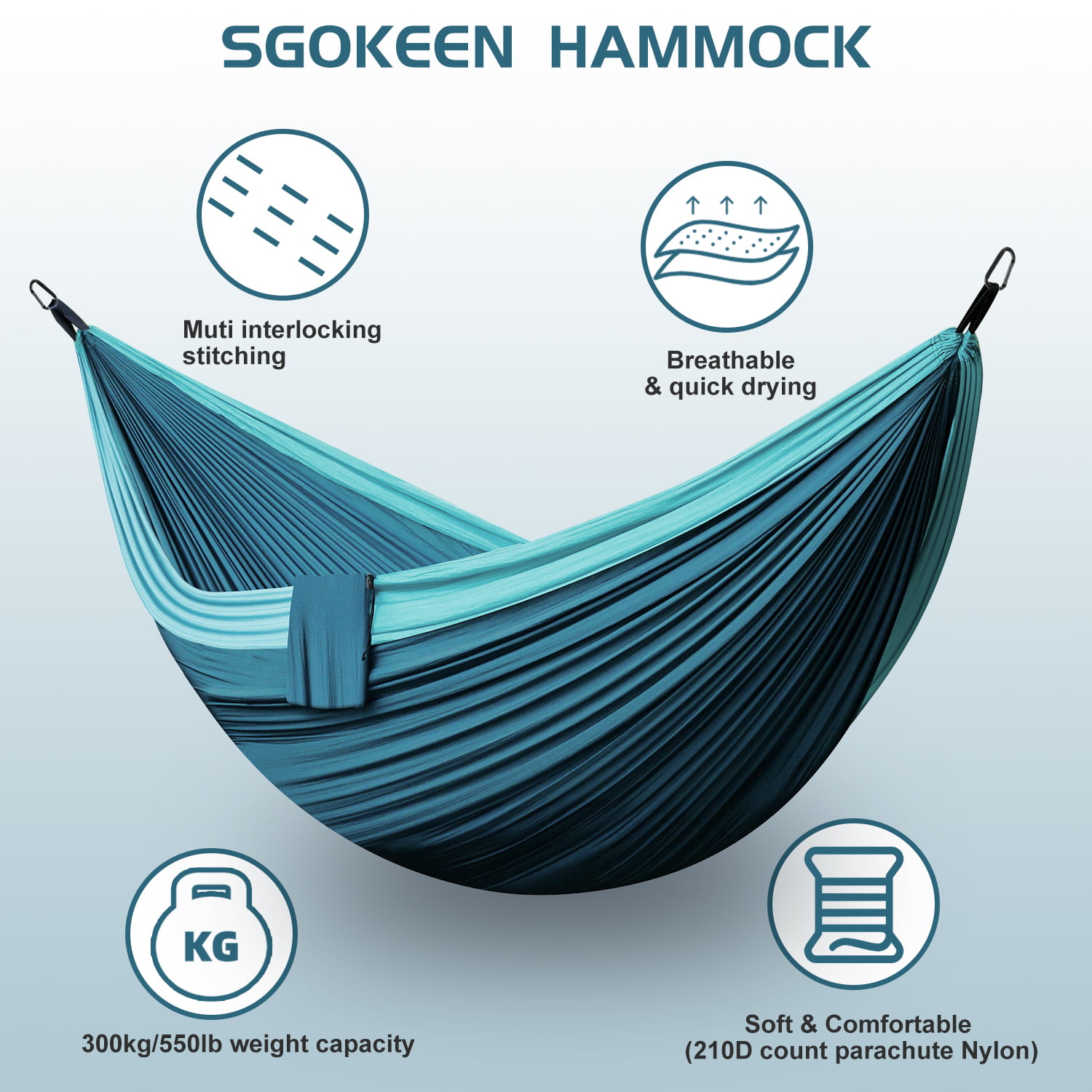 Physen Double Camping Hammock - Portable Nylon Hammock