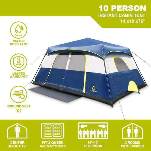 Large Family Camping Cabin Instant Tent Waterproof Outdoor
