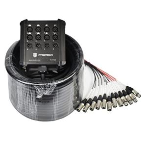 Proreck 8-Channel XLR Snake Cable, 100 Feet