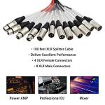 Proreck 8-Channel XLR Snake Cable, 100 Feet